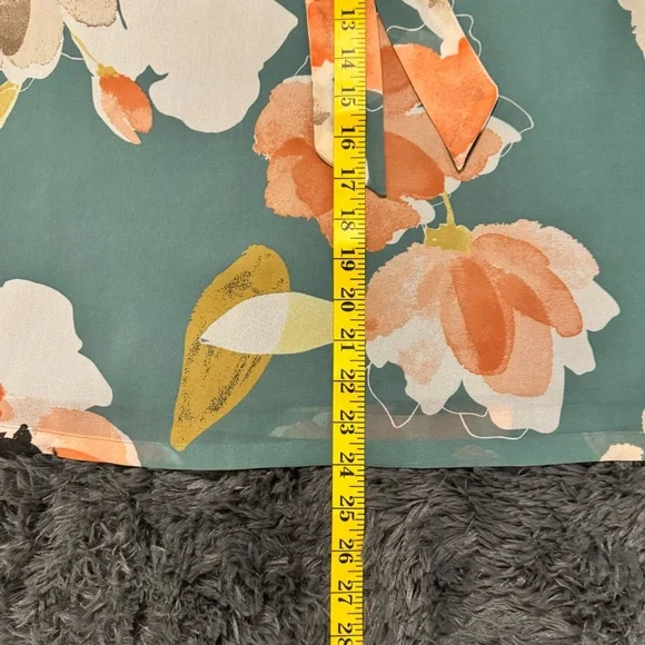 Ava & Viv Floral Midi Dress - Teal and Orange - Picture 8 of 10